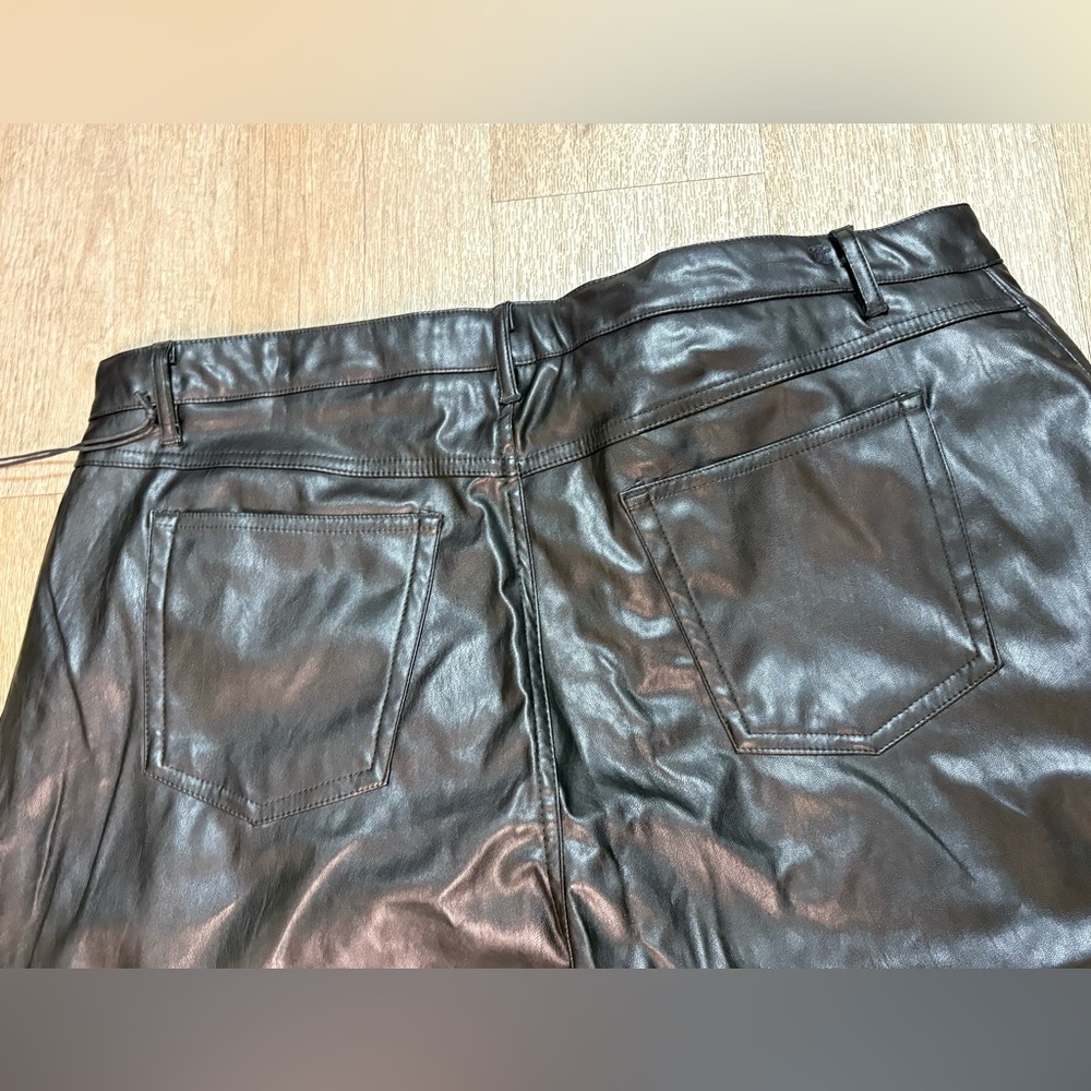 JUICY COUTURE BLACK FAUX LEATHER PANTS SIZE 18W - Picture 7 of 7